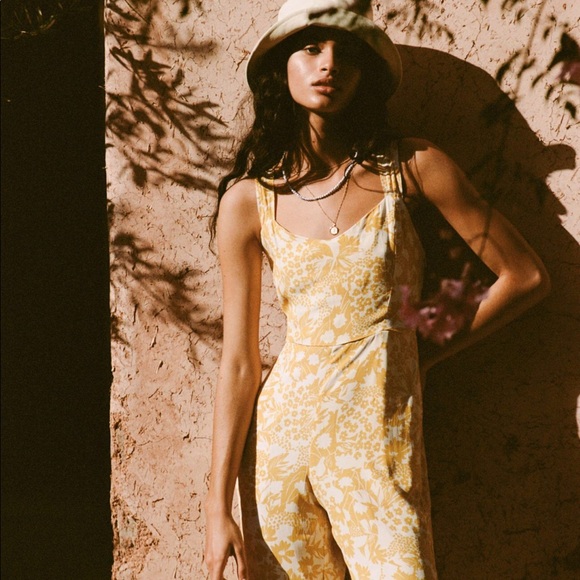 Faithfull the Brand Kasbah Floral Yellow Jumpsuit - Picture 4 of 16